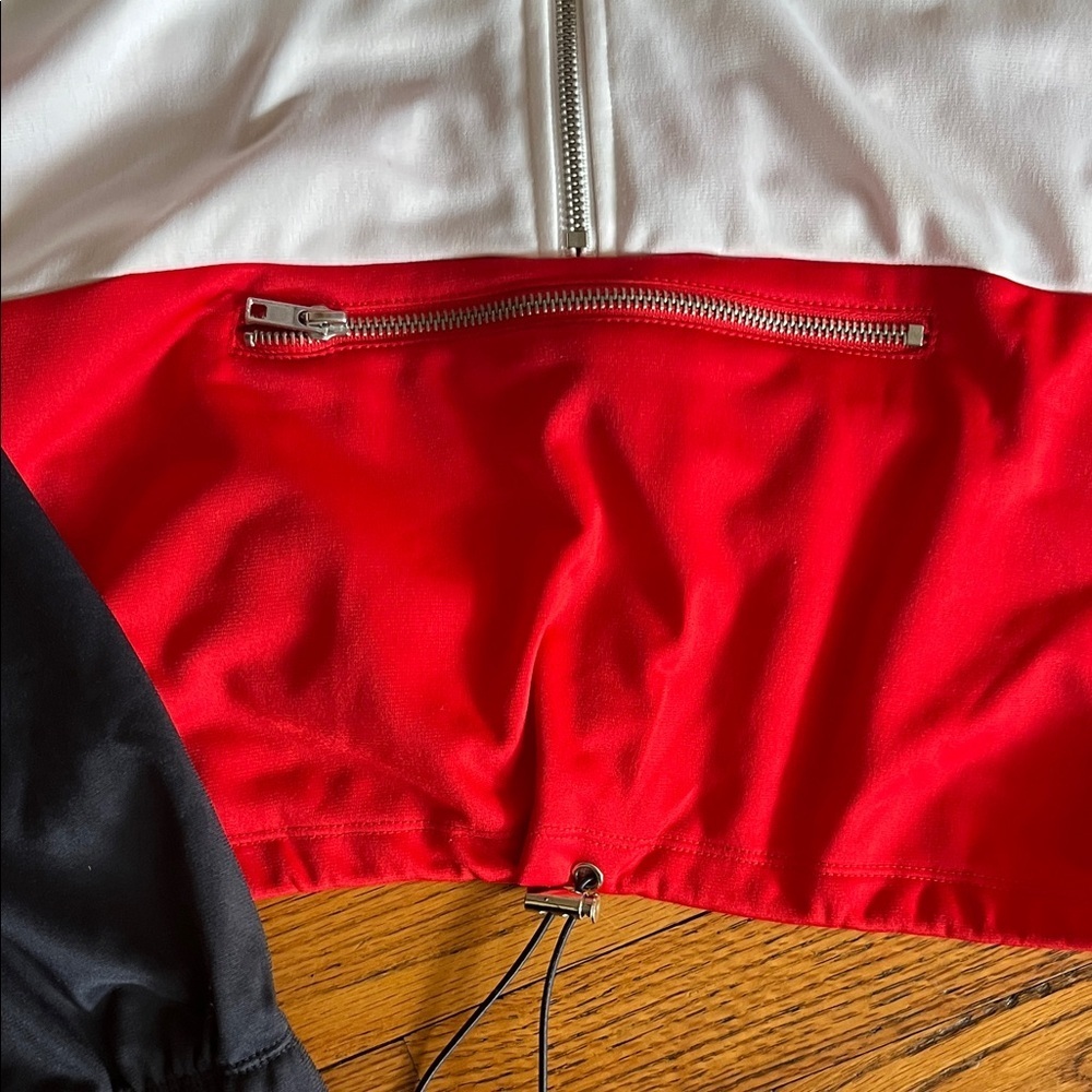 Forever 21 Red, White & Black Colorblock Zip Hoodie - Picture 5 of 5